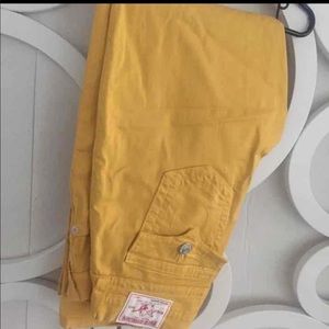 Yellow skinny leg True religion